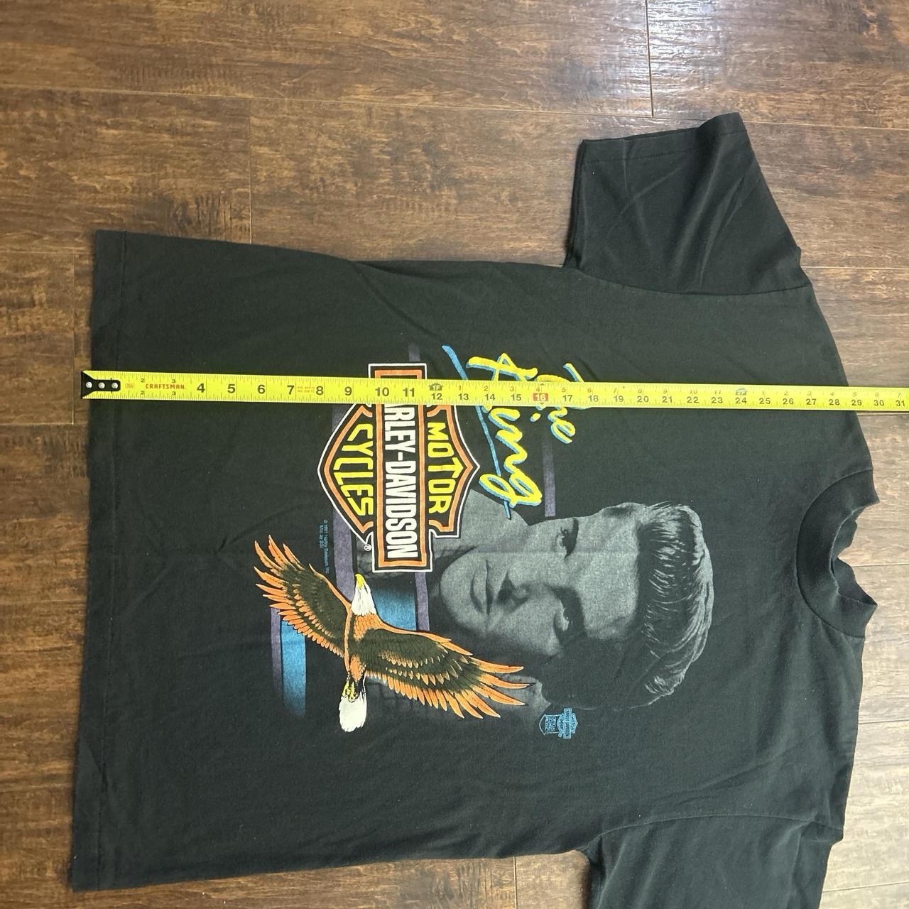 Grail VTG 90's 1991 Elvis Presley Harley Davidson single-stitch USA T-shirt XL gallery