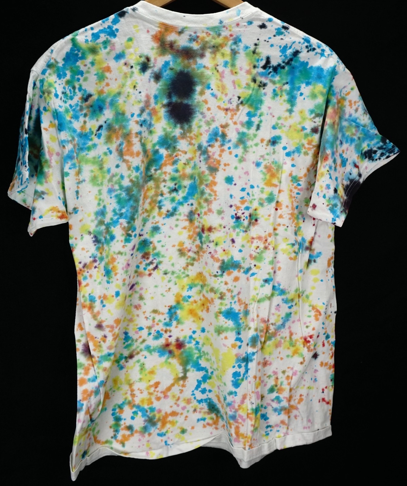 GILDAN TIE DYE DYED ICE MULTICOLOR T SHIRT TEE RAINBOW PRIMARY COLORS MENS L LG gallery
