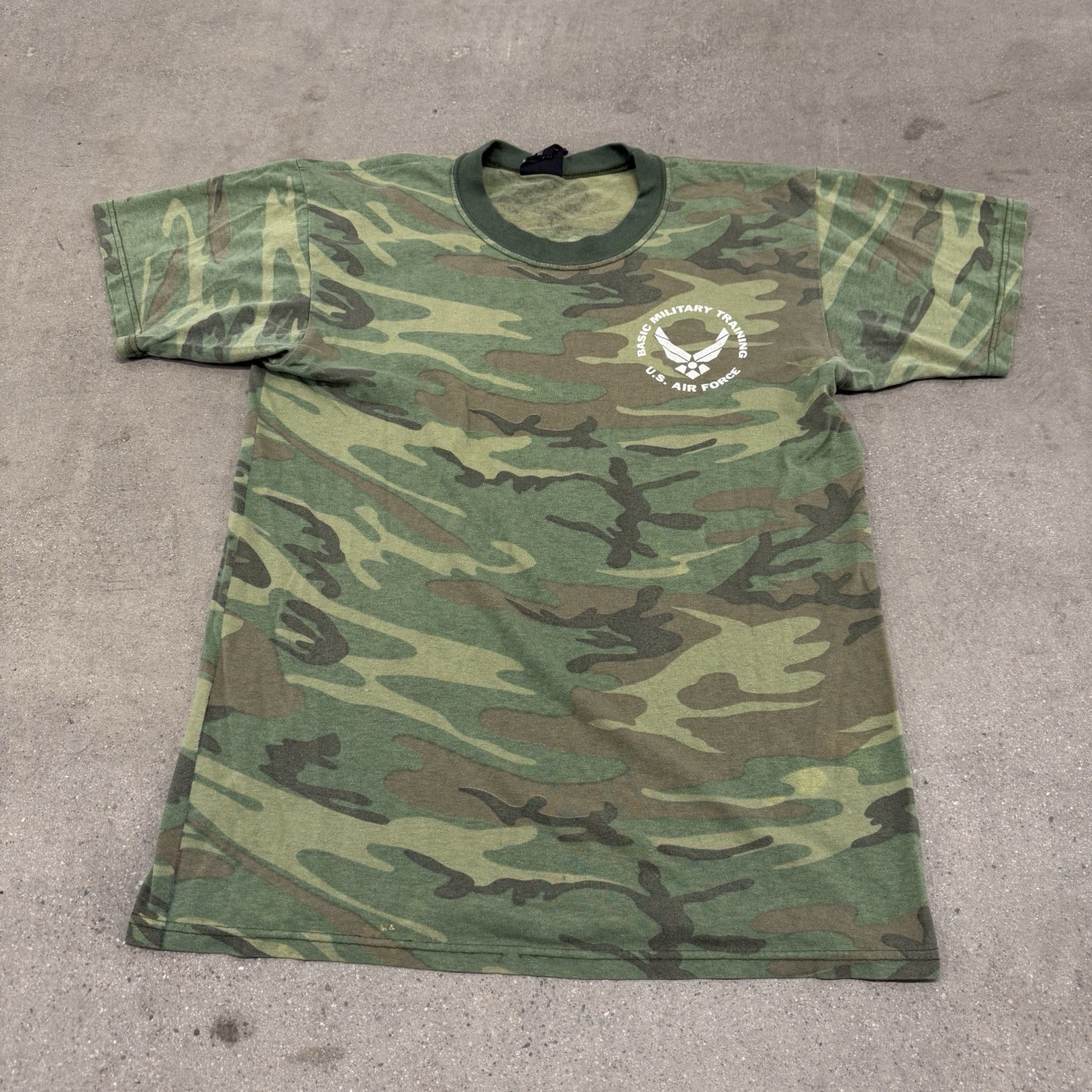 Vintage US Airforce Camo Shirt Medium Rothco 321st Training Squadron Grunge Thin gallery