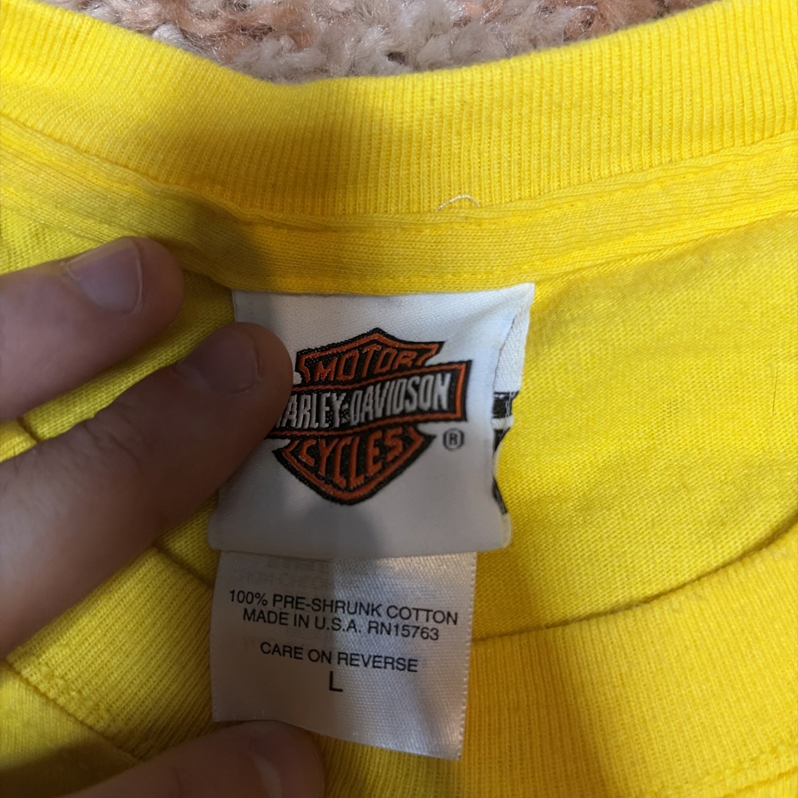 Vintage Harley Davidson Shirt Mens Large Long Sleeve Y2K Yellow Flames 2000s gallery