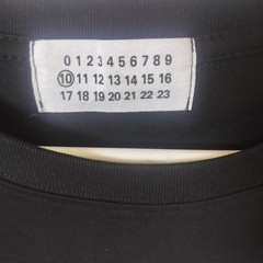 MM6 Maison Margiela Six Logo Black Graphic T-Shirt Crew Neck Cotton Mens XL
