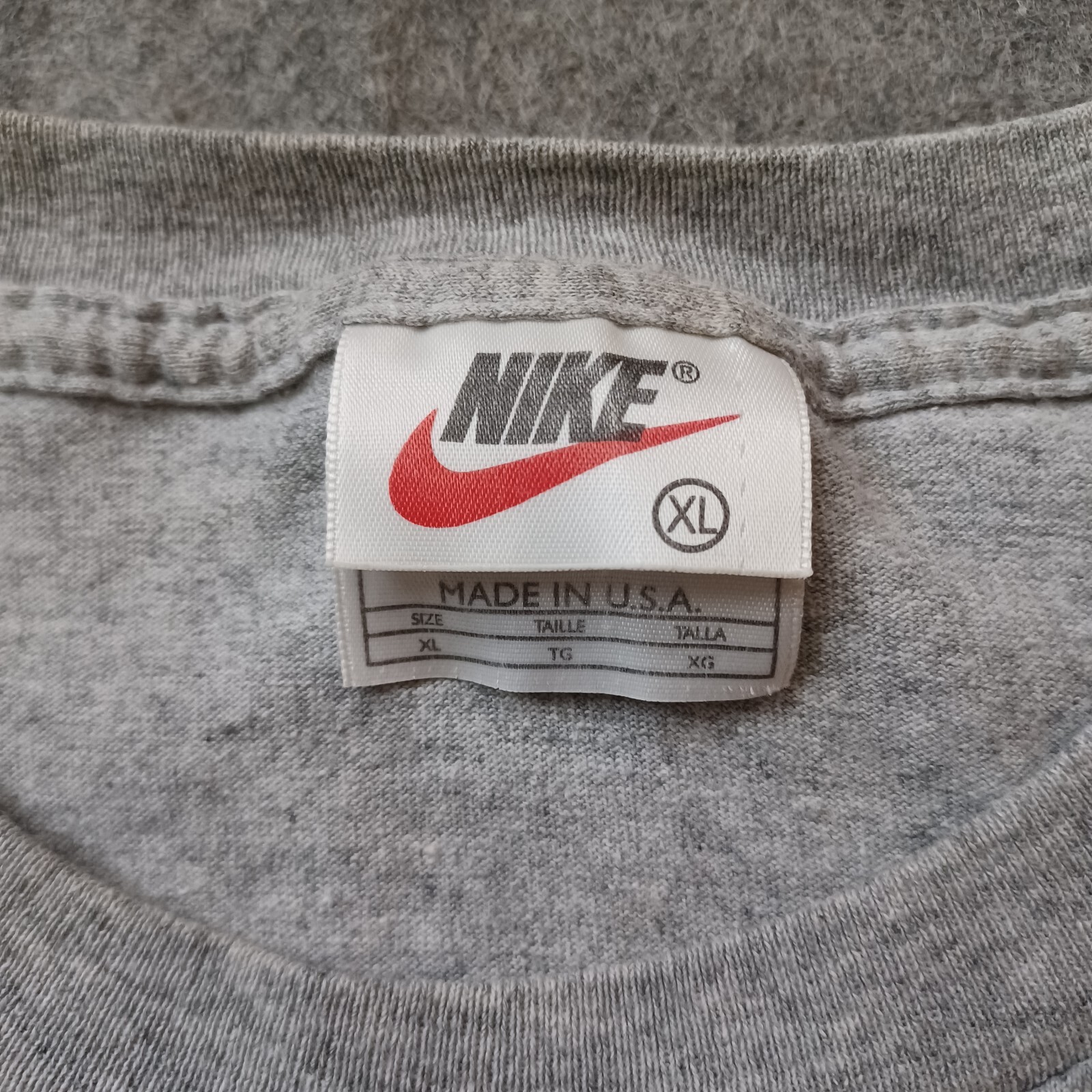 Vintage Nike Baseball T Shirt Mens Extra Large Gray Jumbo Swoosh 90s USA gallery