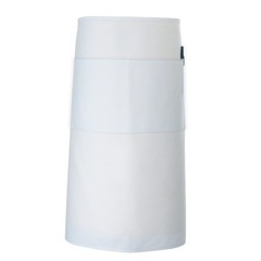 « Mid-Length Bistro Apron with Pencil Pocket – White F68-18805