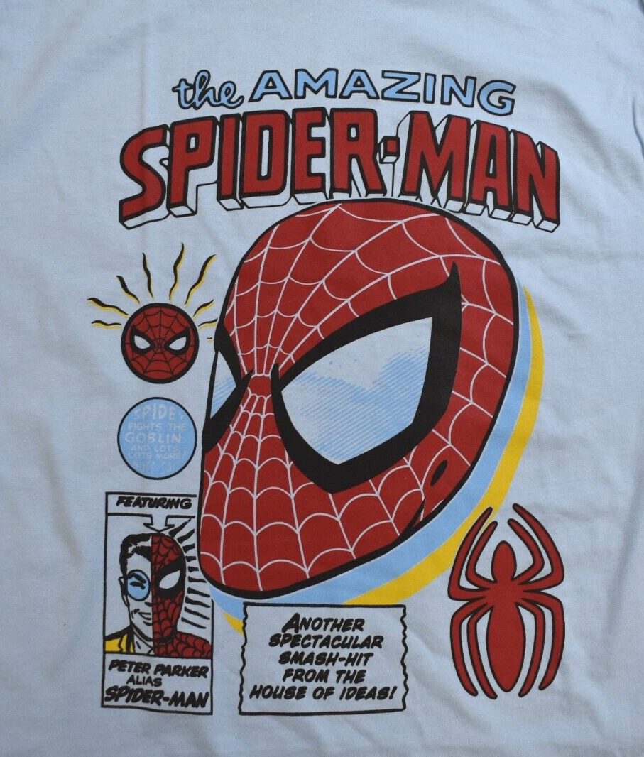 Marvel Spider-Man Mens Spiderman Big Head Comics Graphic Shirt New S-2XL gallery
