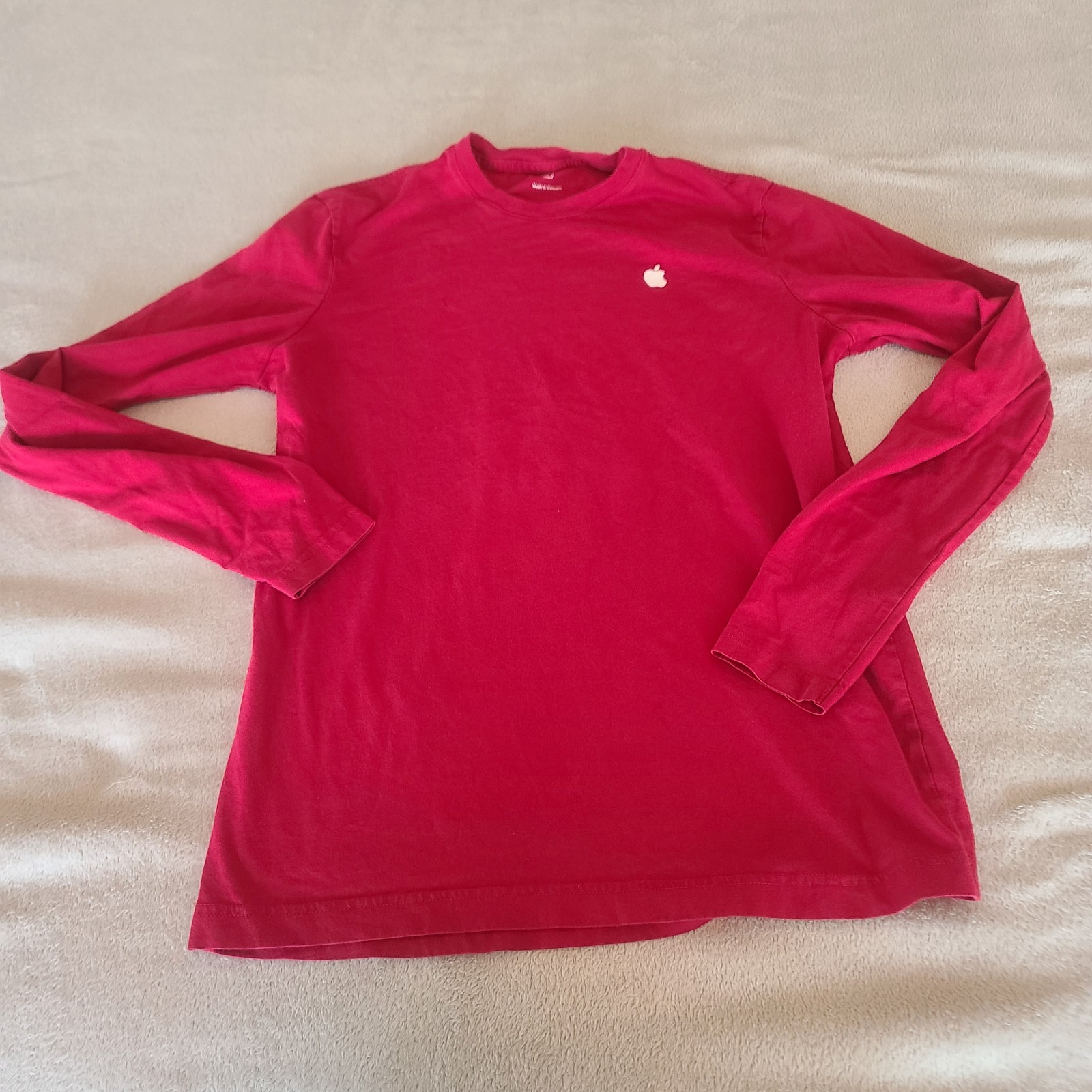 Apple Mens Small Red Long Sleeves Shirt gallery