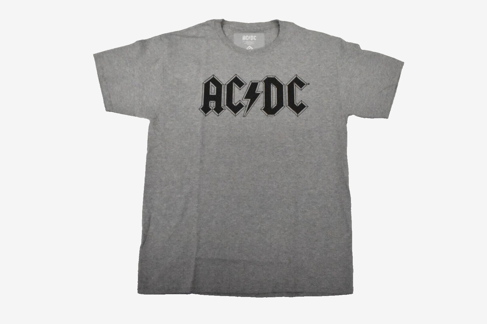 AC/DC Mens AC/DC Gray Classic Logo Shirt Large New In Package