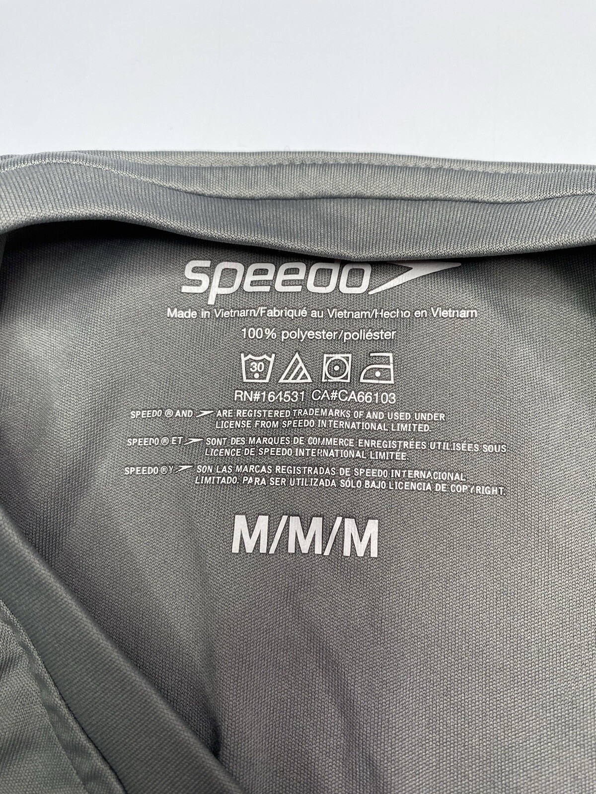 Speedo Mens Gray Muscle Short Sleeve Athletic Top T-Shirt Sz M gallery