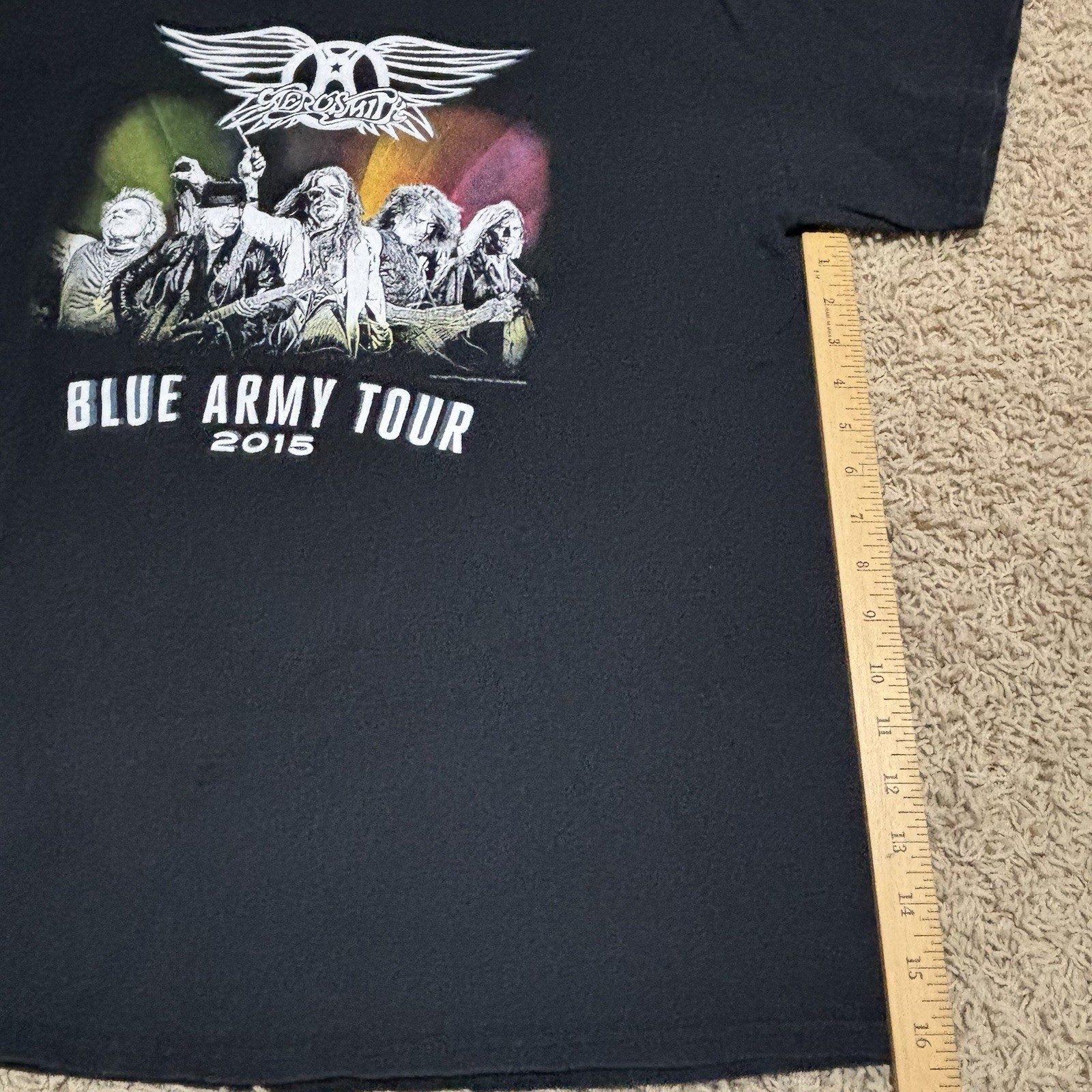 Aerosmith 2015 Blue Army Tour concert tshirt Mens Large Retro Rock Band Tee gallery
