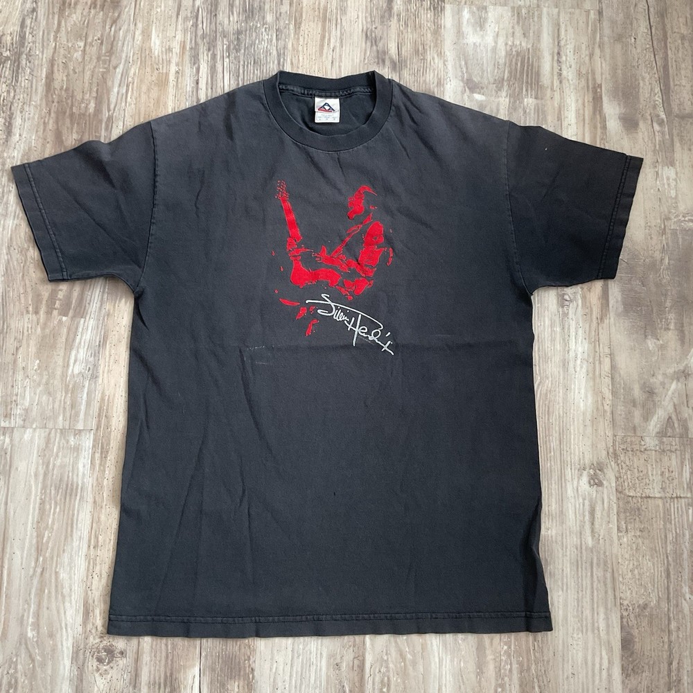 Jimi Hendrix Crew Neck Tee Shirt With Red Graphic
