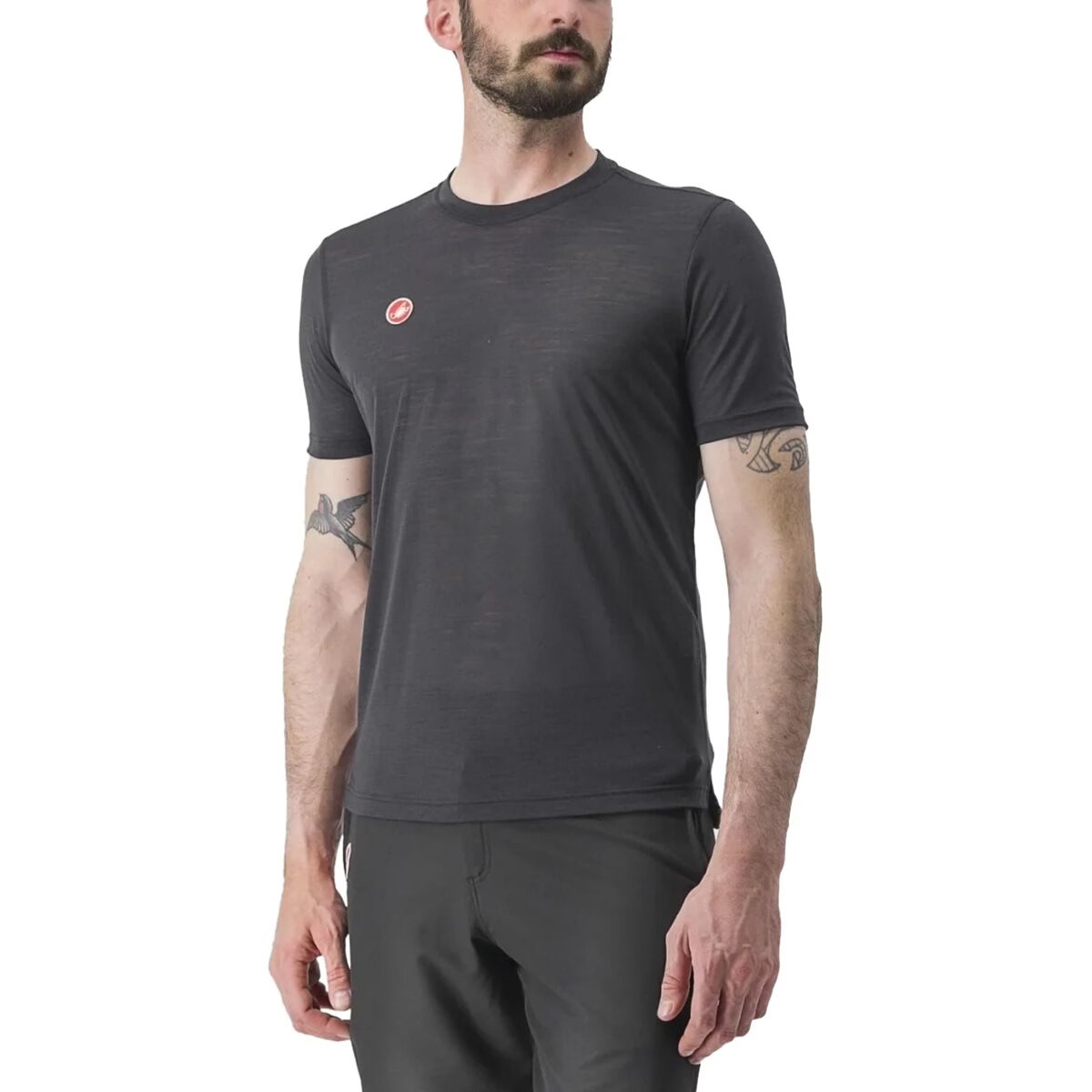 Castelli Merino Castelli T-Shirt – Men’s Light Black, XXL