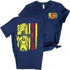 Custom Softball Dad Shirt, Personalized Name & Number