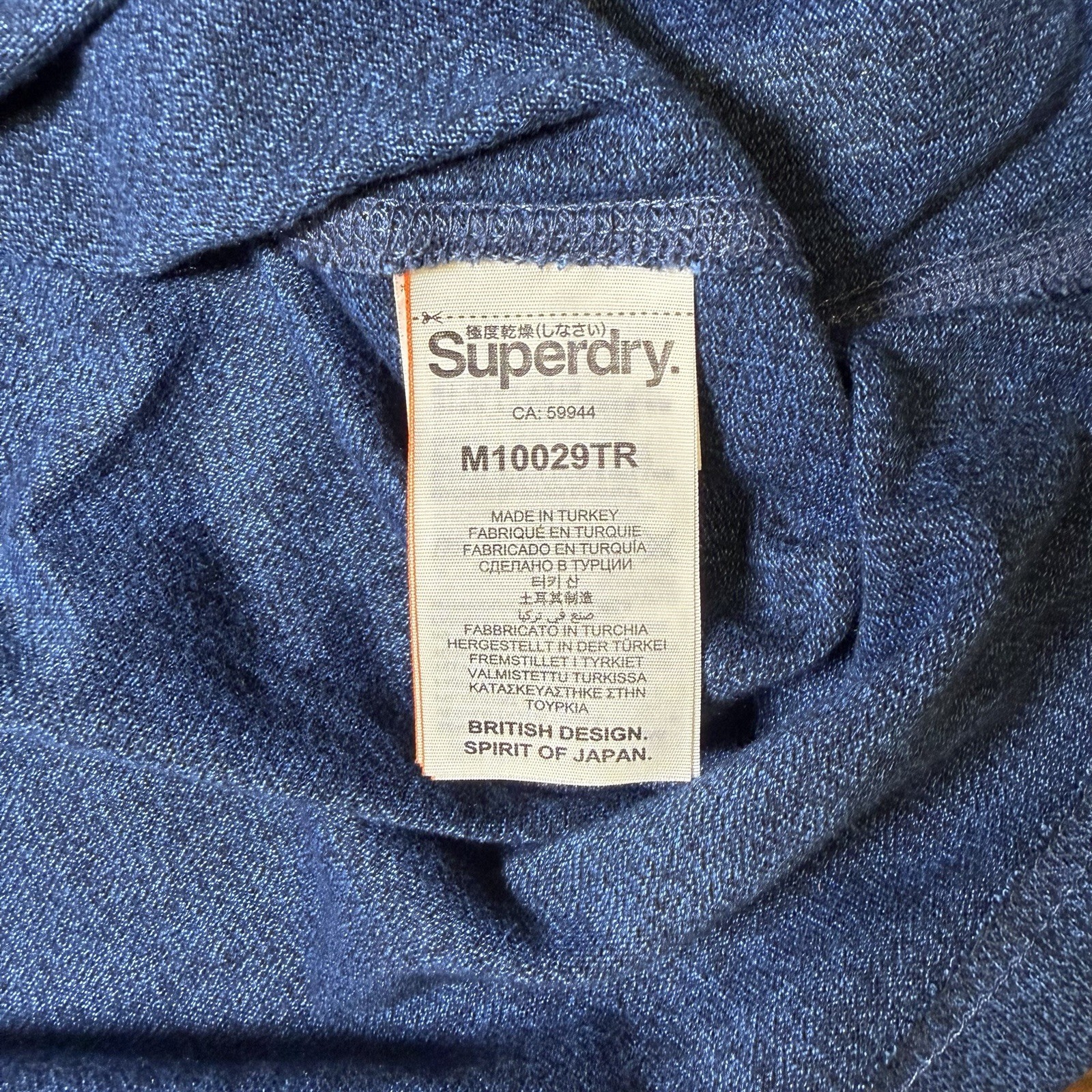 Vintage SUPERDRY Tee Shirt Store Graphic T-Shirt Blue Men's L gallery