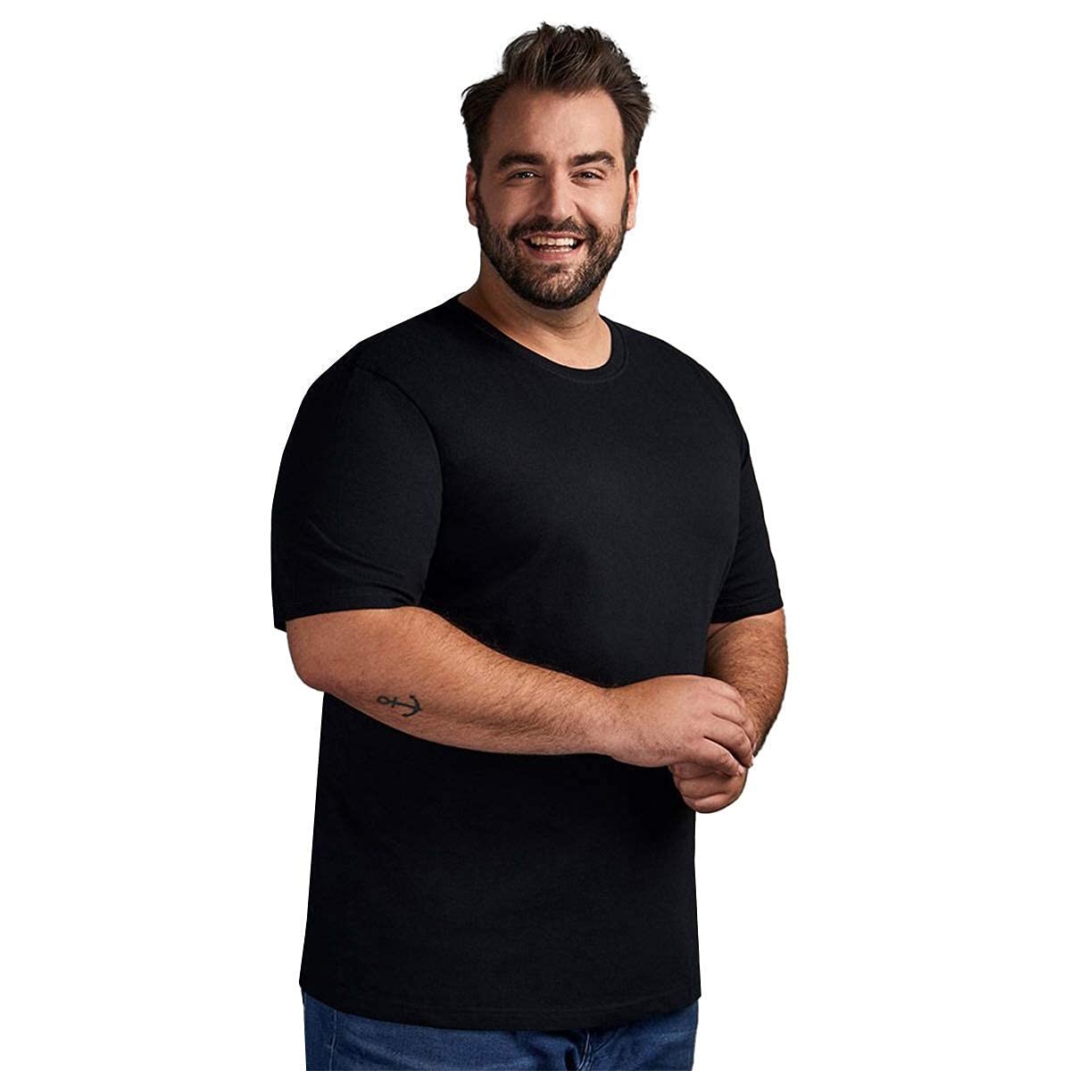 BILLIONHATS 12 Pack Plus Size Men Cotton T-Shirt Bulk Big Tall Short Sleeve Tees gallery