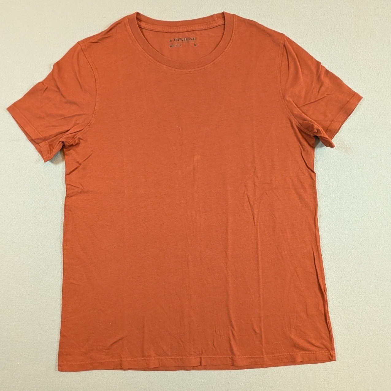 American Giant Supima Cotton T-Shirt Size M Rust Orange Made in USA