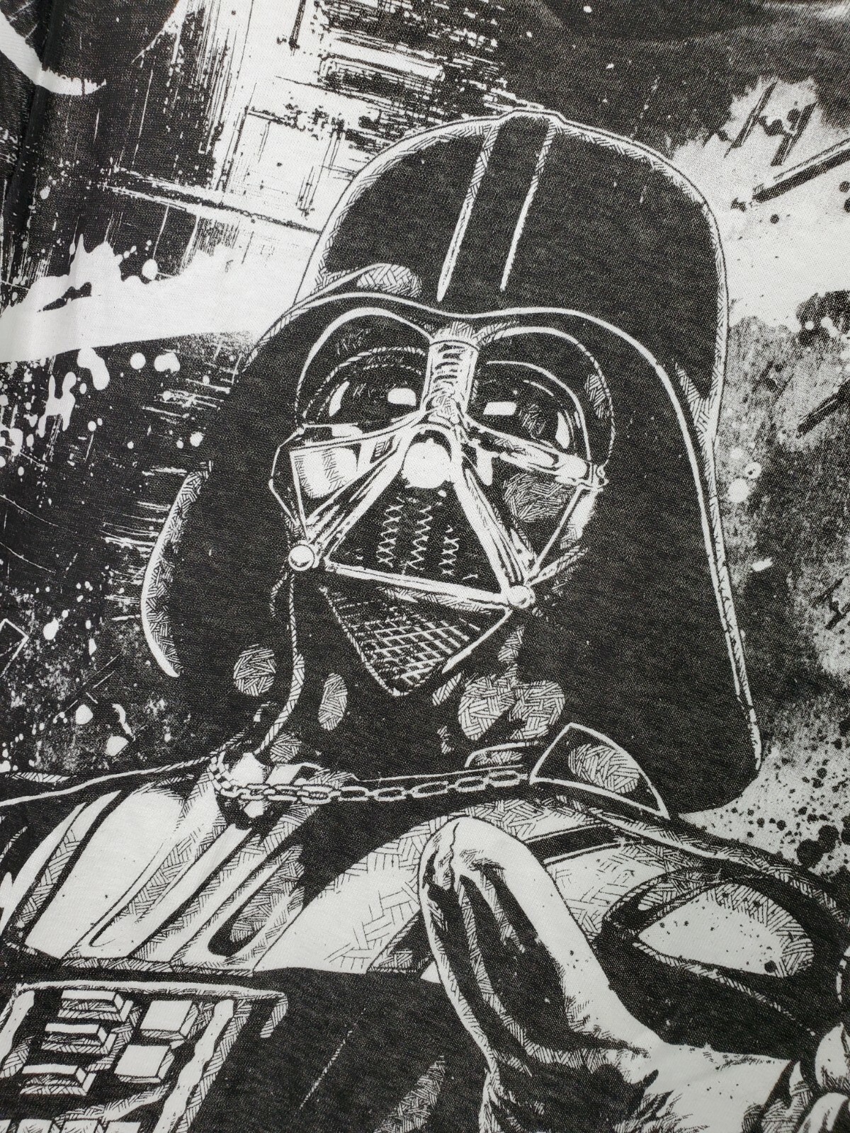 Vintage Star Wars All Over Print Darth Vader Mens Small T Shirt gallery