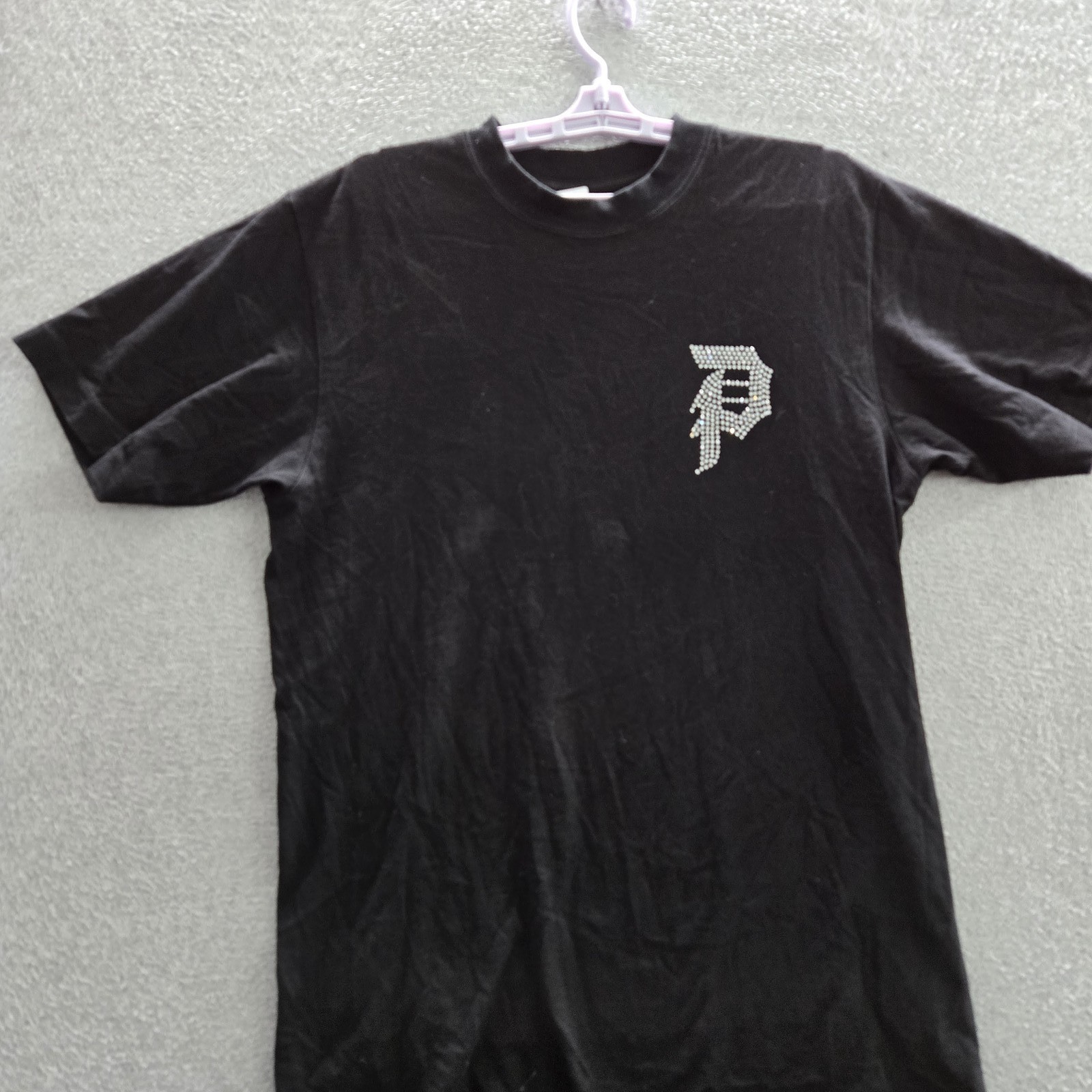 Primitive Men Shirt M Black Graphic Letter Rose Rhinestone Logo Short Sleeve gallery