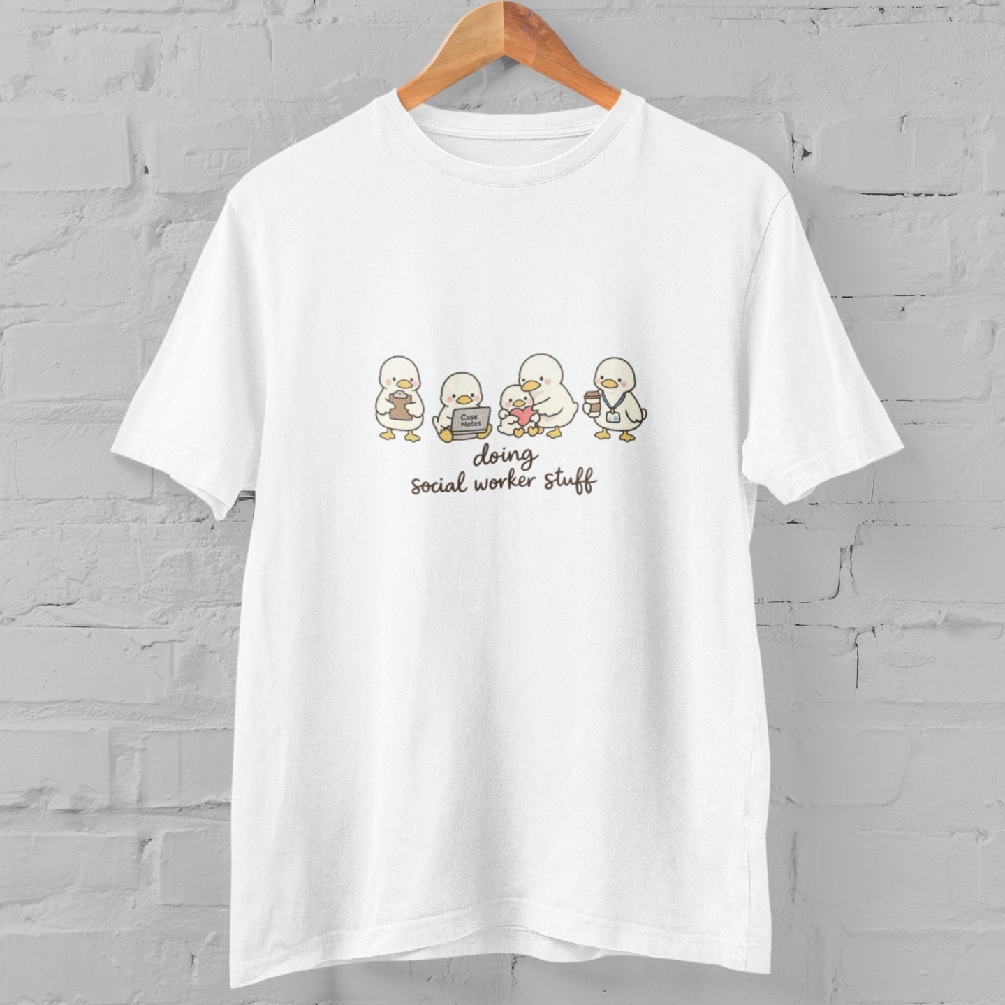 Cute Social Worker Shirt Doing Social Worker Stuff Gift White Tee Cotton gallery