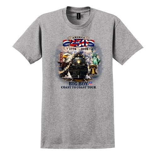 Big Boy America 250th - Union Pacific Licenced Authentic Grey Tshirt gallery