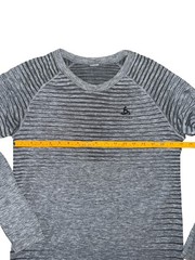 ODLO Base Layer Top Performance Light Fitted Long Sleeve Striped Gray Men’s sz L