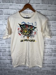 Da Hilo Cats TOMAS BELSKY DESIGNS SIlk Screened Double Sided Tee Mens M