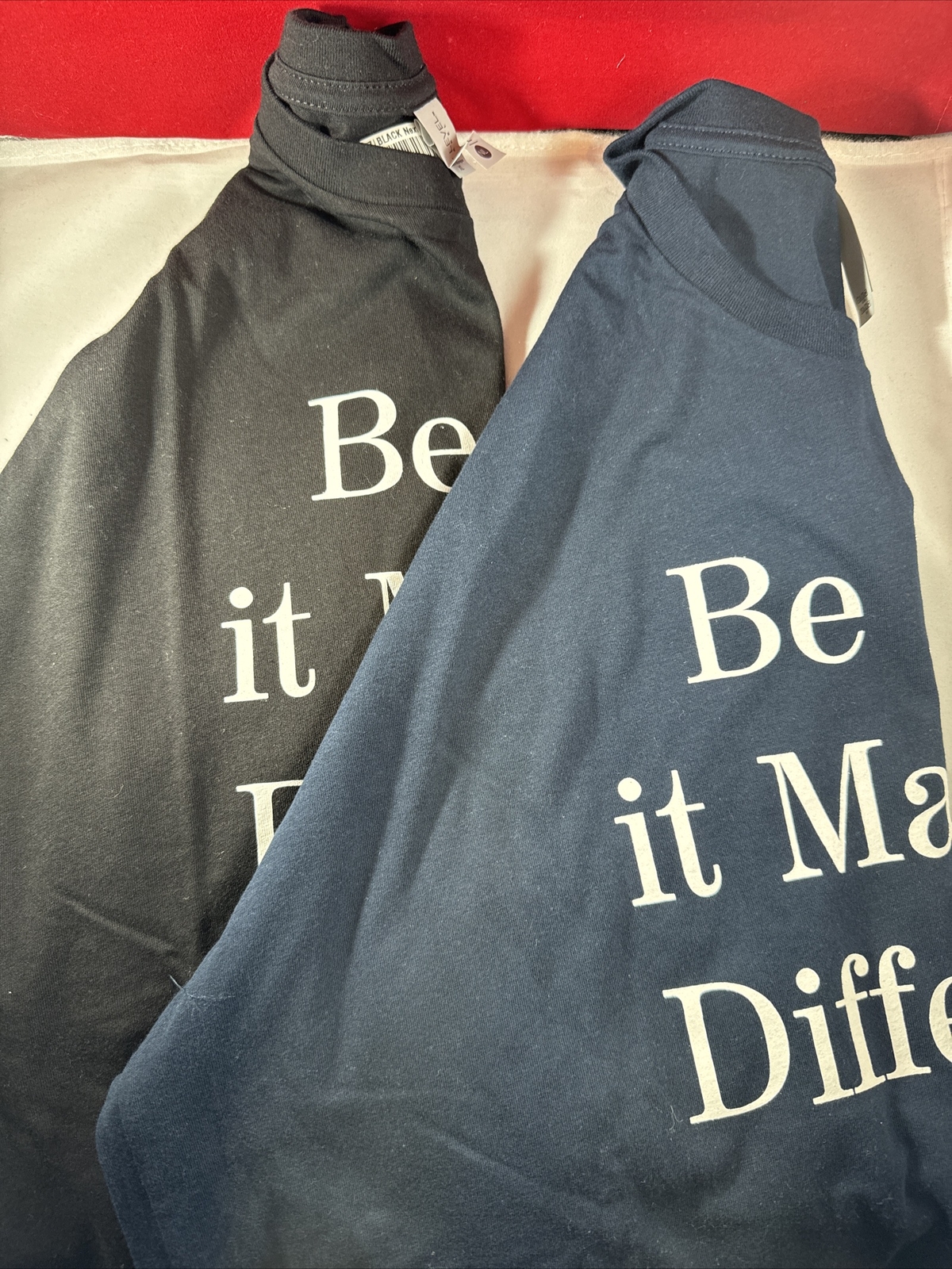 Crew Neck T-shirt. S,M,L, & XL. Navy Blue and Black. Everyday Wear. 100% Cotton gallery