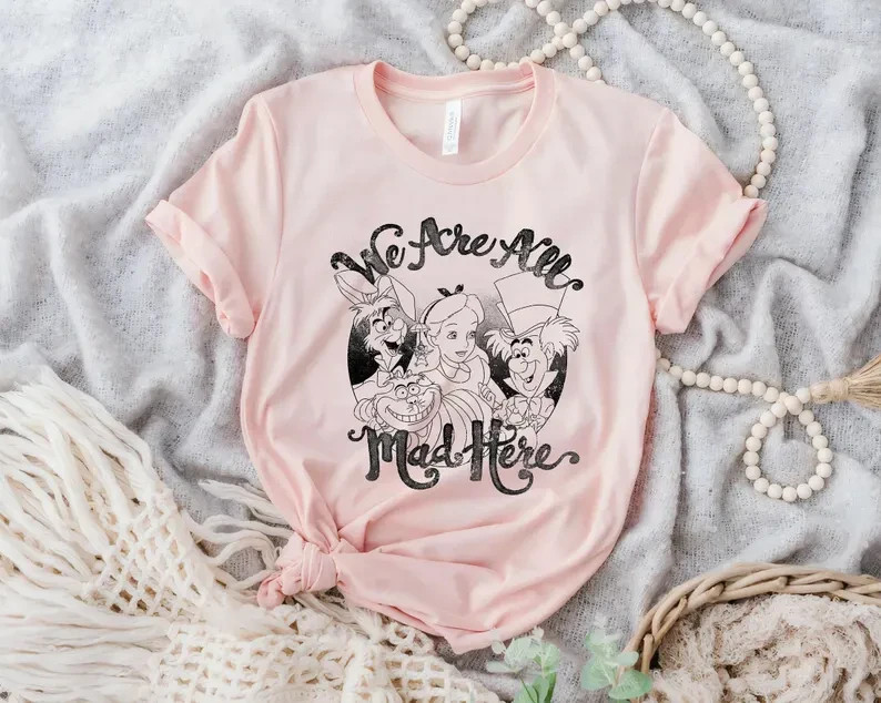 Alice In Wonderland Group Shot We Are All Mad Here Shirt Unisex Shirt T-shirt gallery