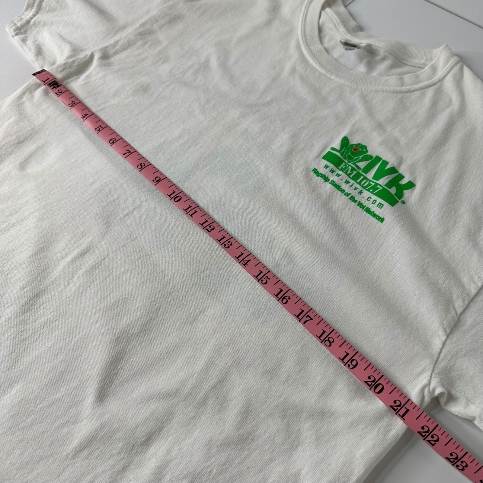 Vtg WIVK 107.7 TN Vols Network Promo Shirt Crushin It Frog Football Gildan Sz L gallery