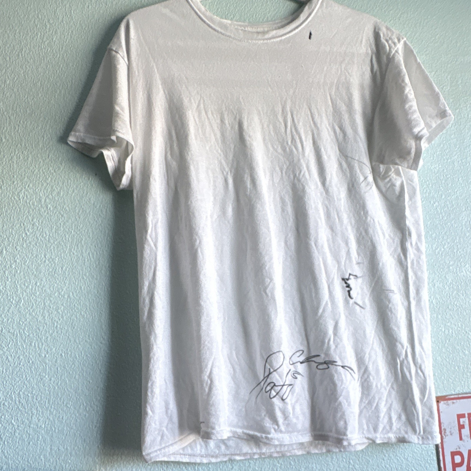 White shirt with Pato O’Wards signature and other Indycar drivers ￼ gallery