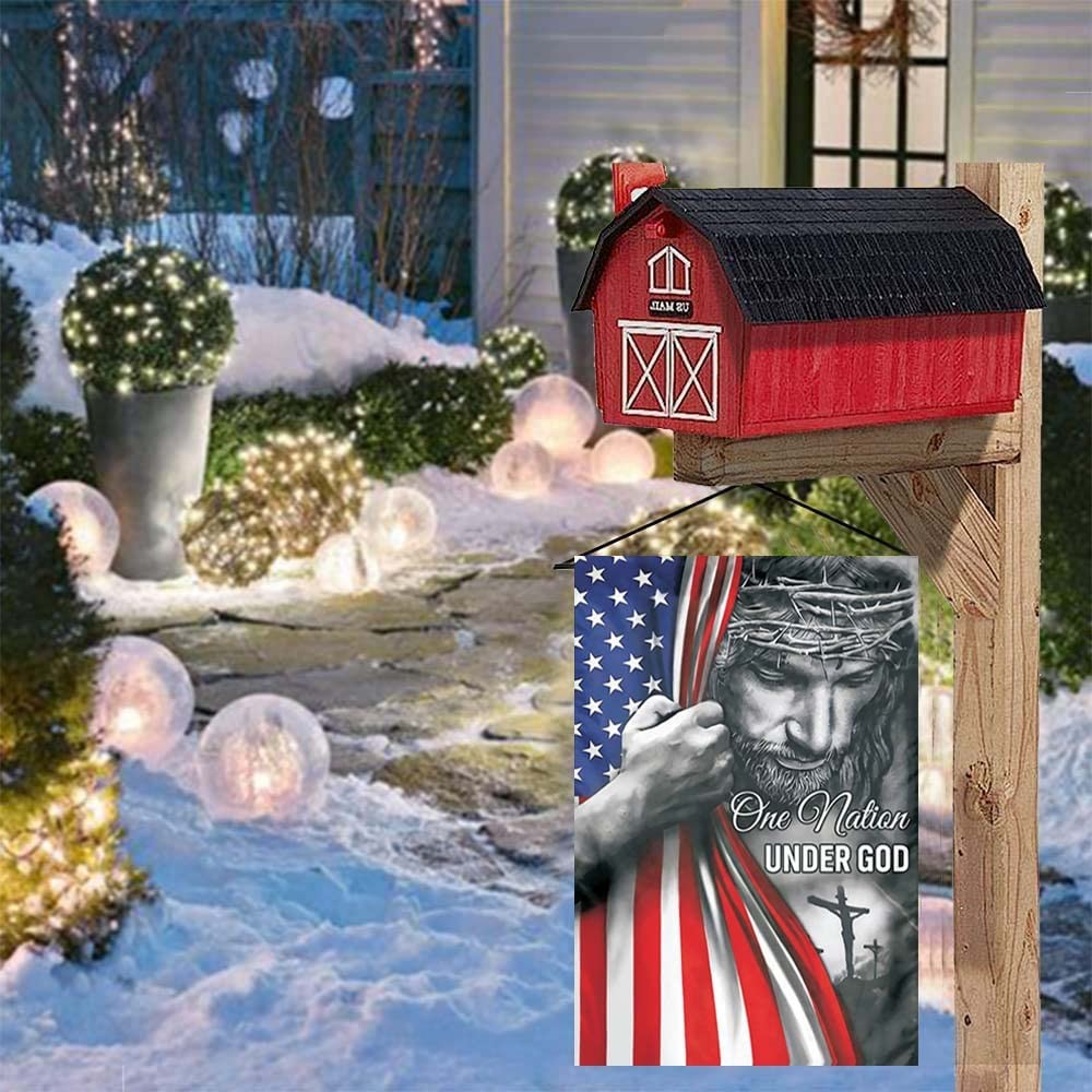 One Nation Under God Garden Flag - Christian - Jesus - USA Double Side Garden Fl gallery