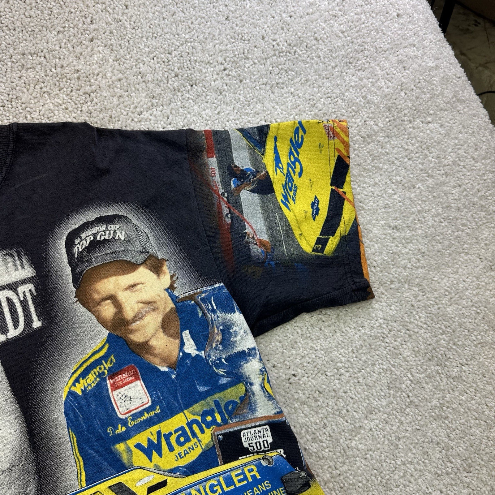 Vintage AOP Dale Earnhardt Evolution of The Man All Over Print T-Shirt Medium gallery