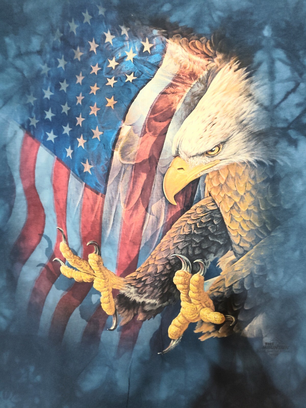 The Mountain T Shirt Men's Blue American Flag Eagle Retired Logo XL #563 NWOT gallery
