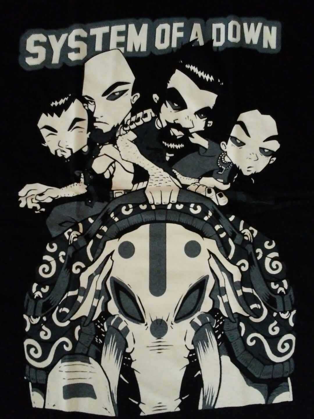 Same Day Shipping SYSTEM OF A DOWN Animated Group Shirt Size LARGE