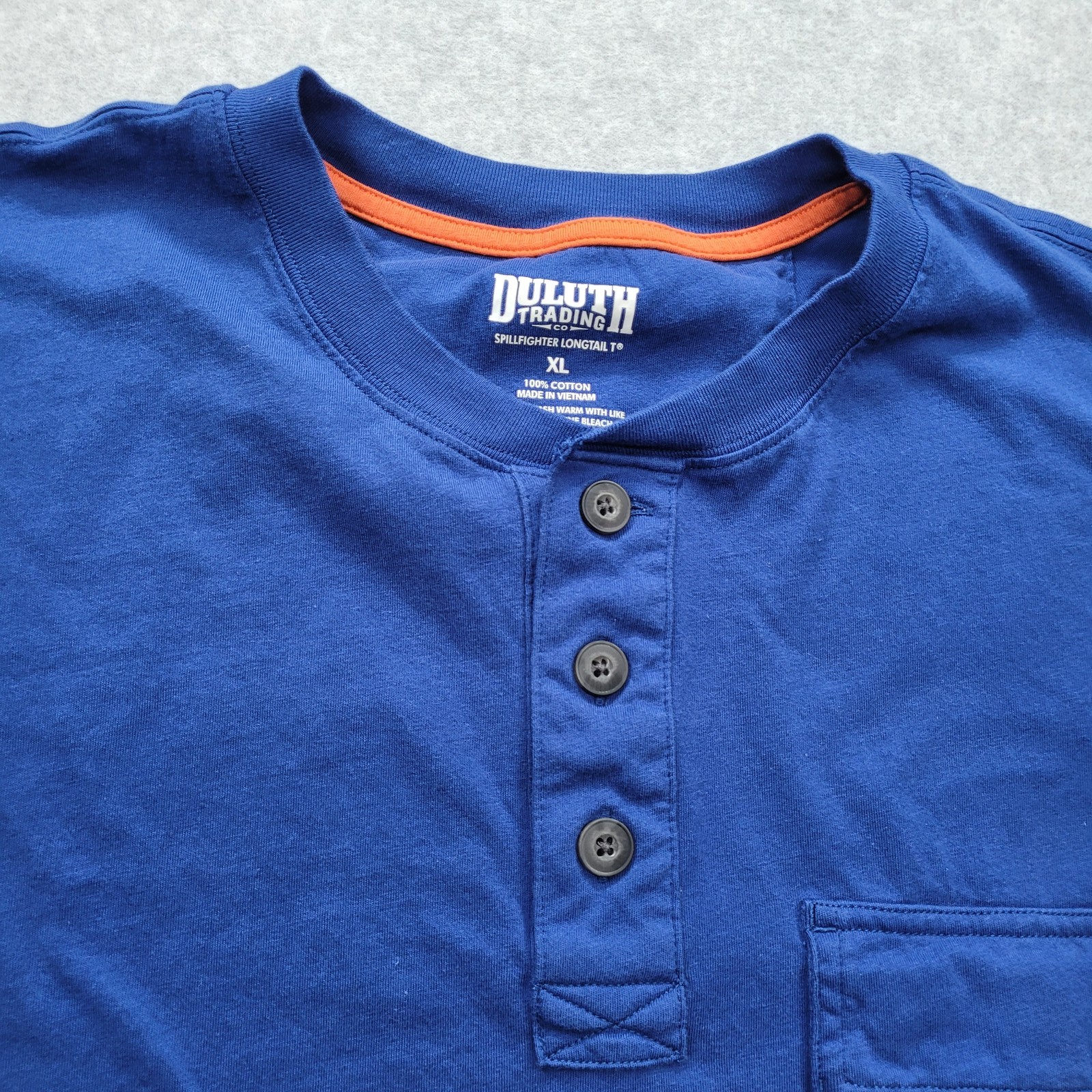 Duluth Trading Men's XL Blue 1/4 Buttons T-Shirt gallery
