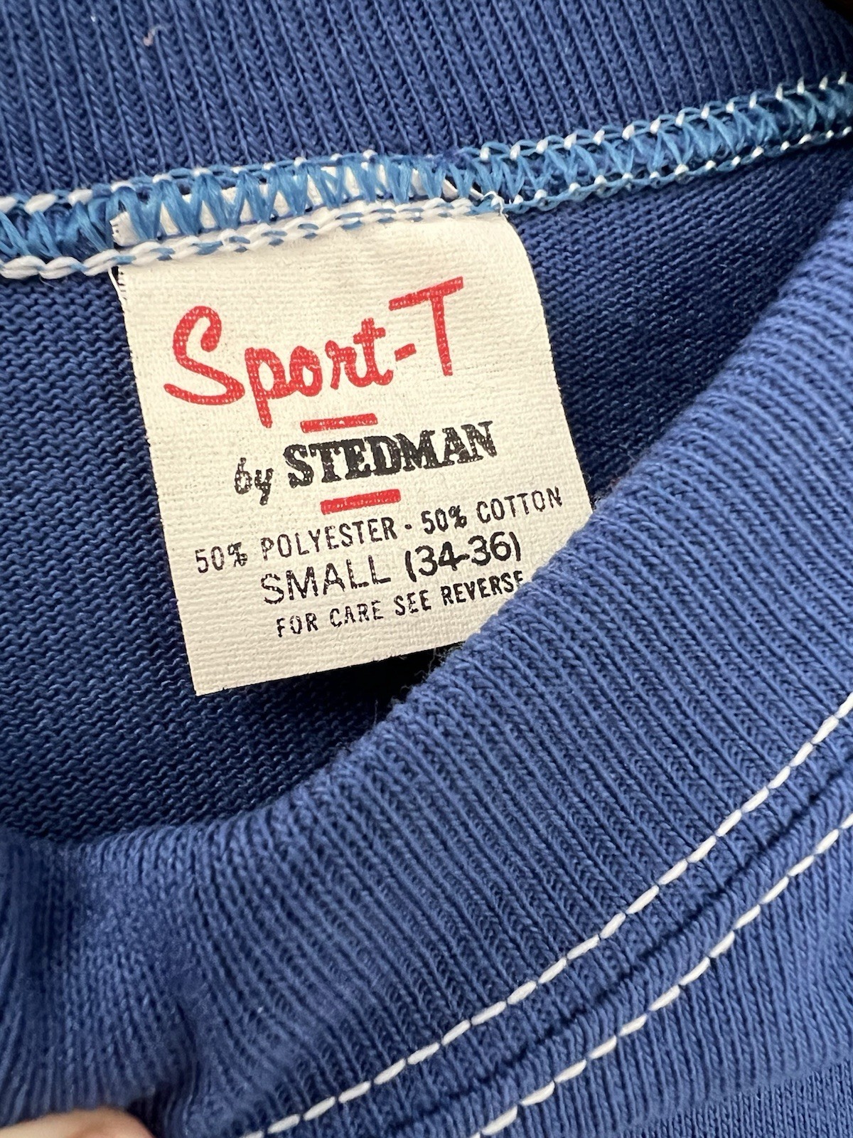 True Vintage 70s Superman Sport-T by Stedman Ringer Tee DC Comics Glitter Logo S gallery