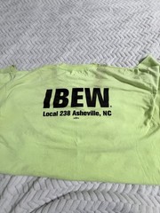 Bayside Premium Weight IBEW Local 238 Asheville NC Pocket Tee Men’s 3XL