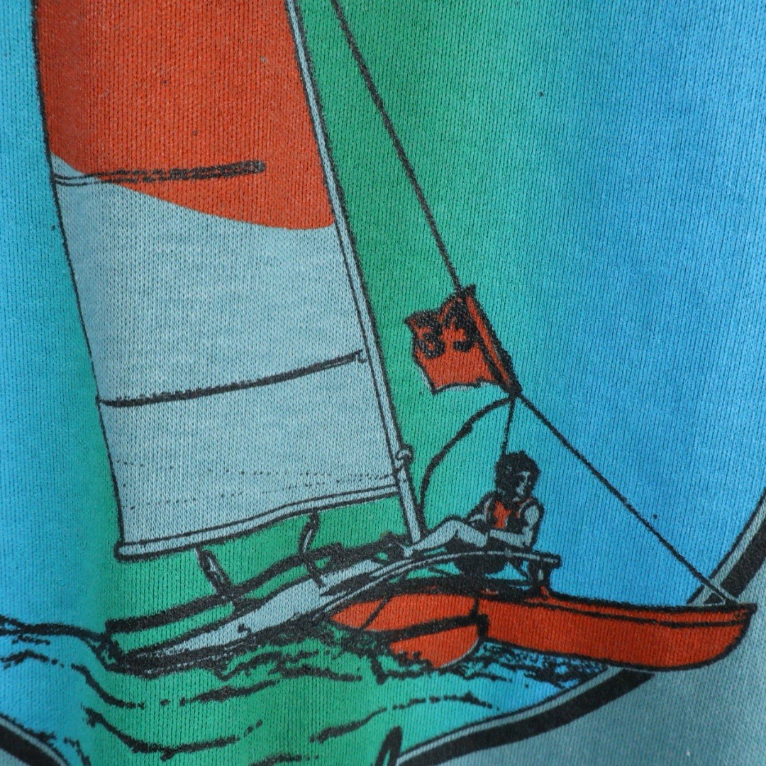 VTG Barbados Sailing Nautical Travel Souvenir S.S. Retro Graphic Teen Sz Medium gallery