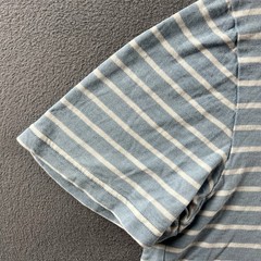 Faherty Shirt Mens Medium Blue Striped Pocket Tee 100% Cotton Nautical Preppy