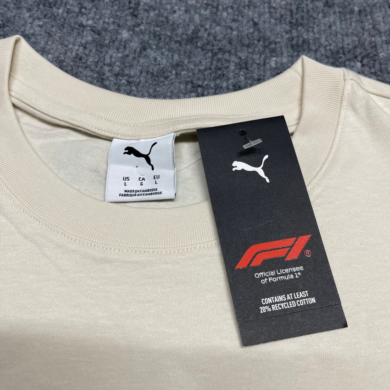 Formula 1 Shirt Mens Cream Large Miami Grand Prix 2025 F1 Puma Alpine Snow gallery