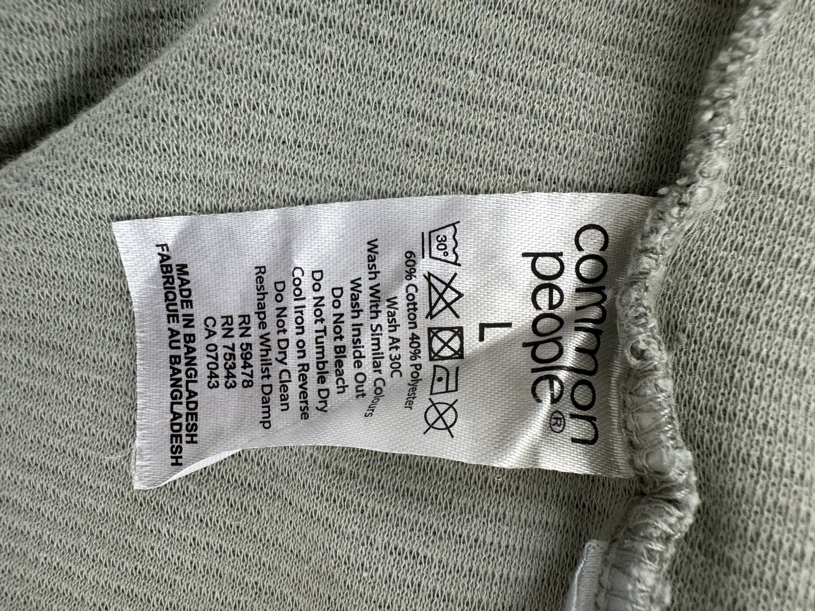Common People Ottoman GD Tee Men's Size Large Sage New with Tags gallery