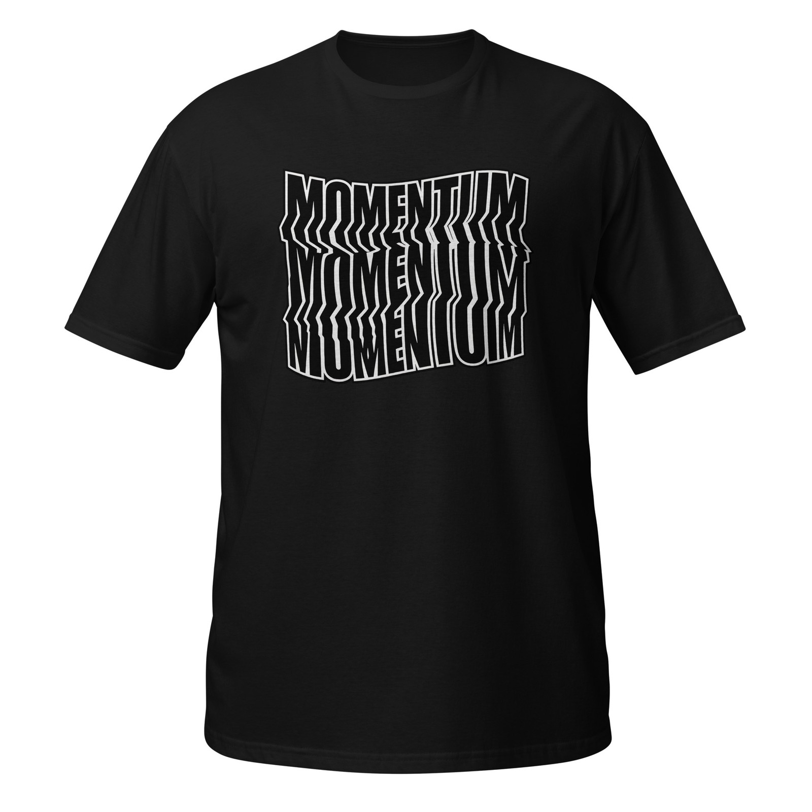 Momentum Shirt Warped Typography Streetwear Post Internet Graphic Tee Trendy