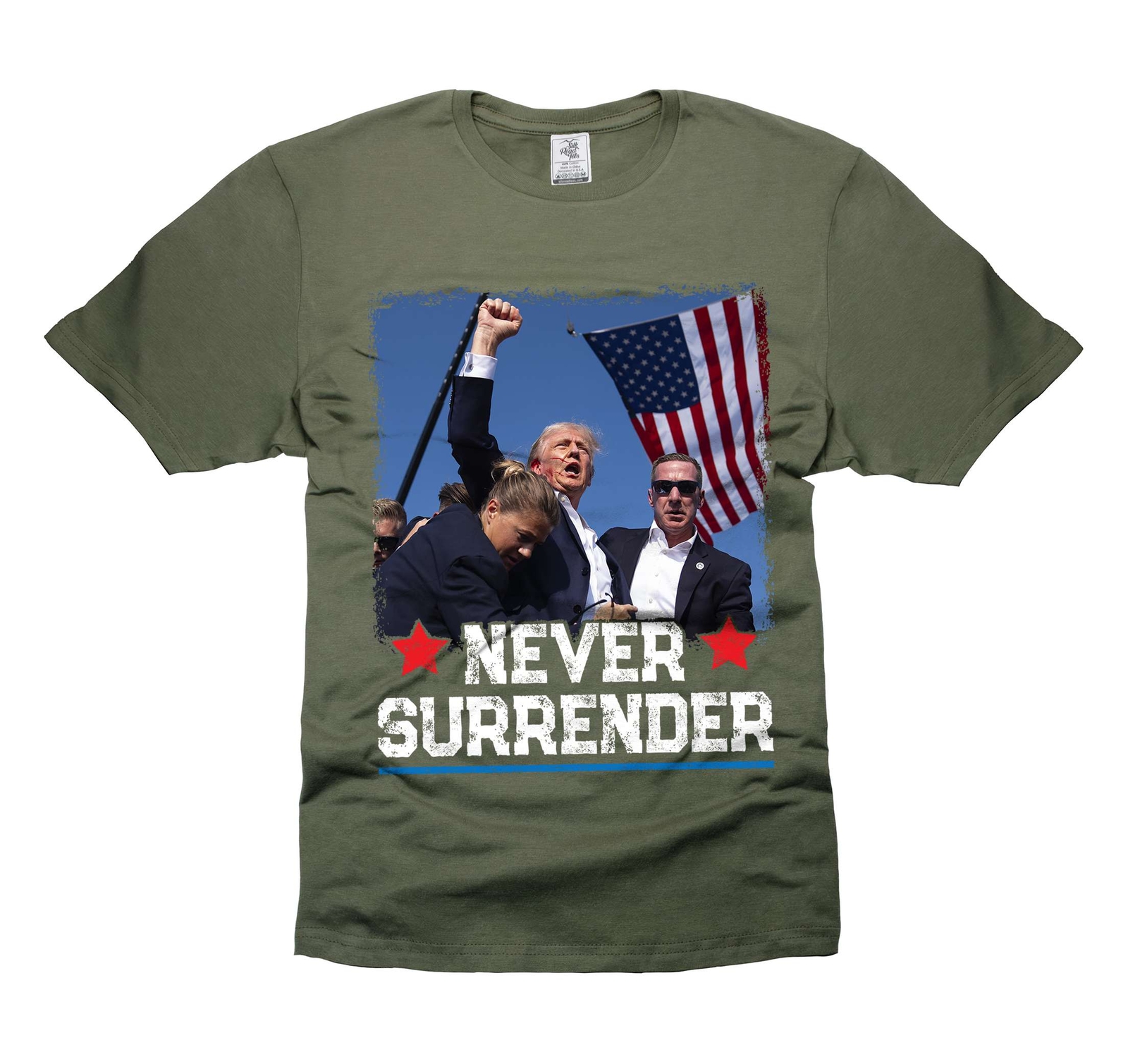 Never Surrender USA Flag Shirt Donald Trump PA Rally Shirt DJT Support Shirt gallery