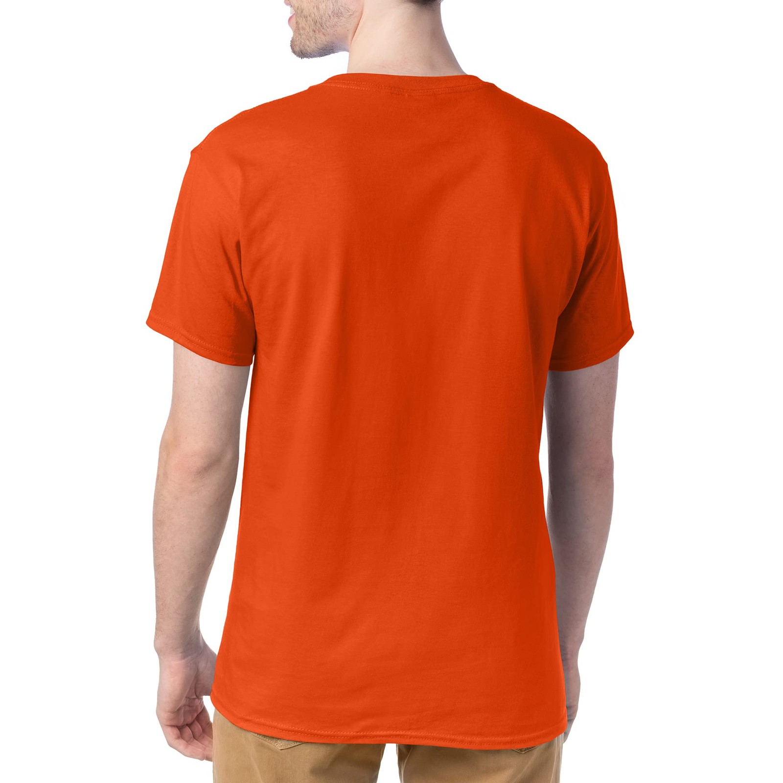4-pack Mens Essentials Short Sleeve 100% Cotton T-Shirt 2X-Large Big Orange gallery