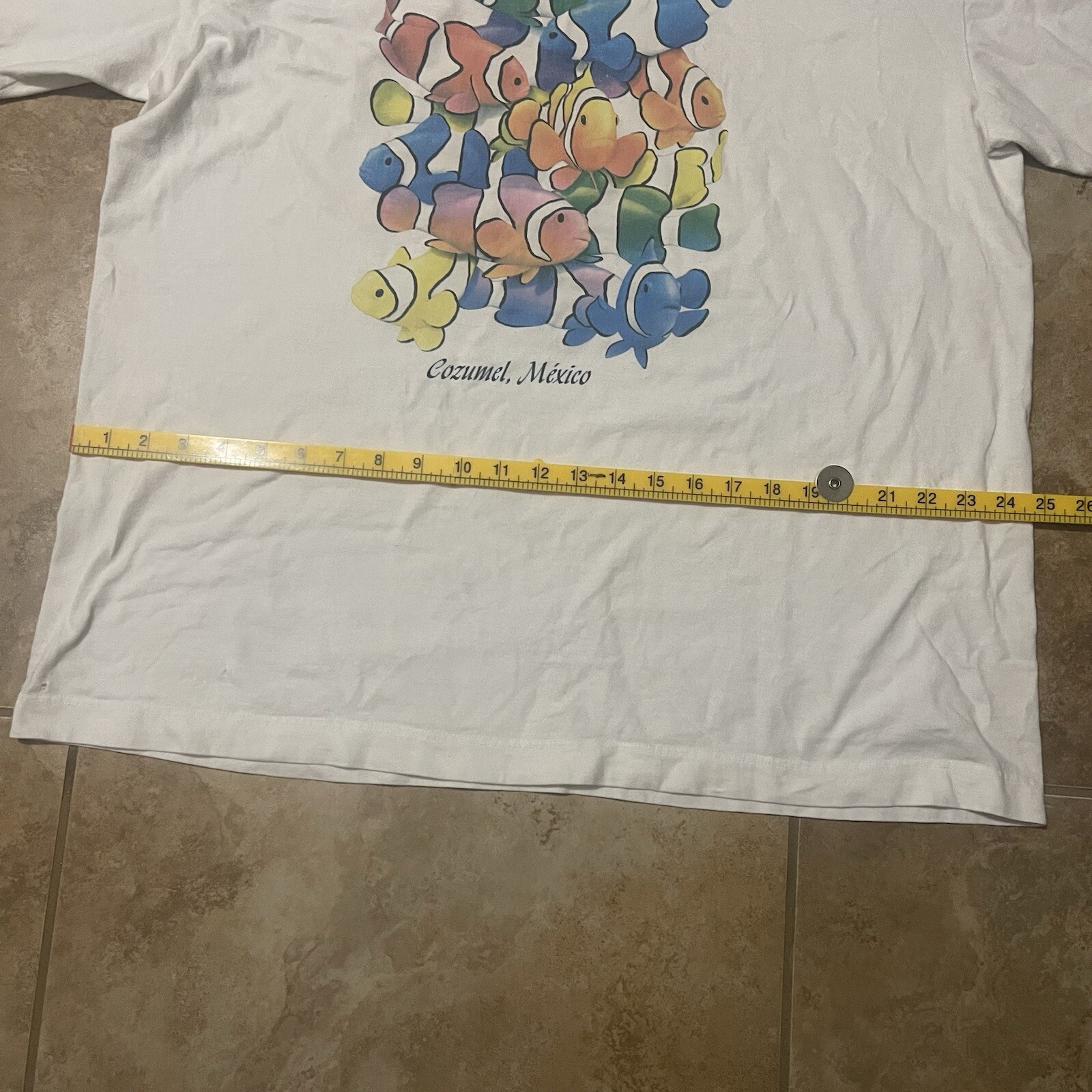 VTG Pancho Brand T-Shirt Mens XL Fish Cozumel, Mexico Vacation Short Sleeve gallery
