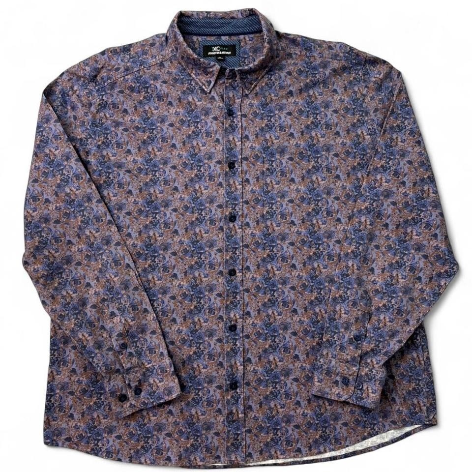 Johnston & Murphy XC Flex Floral Button Down Shirt Men’s XL Long Sleeve 0259