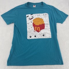 McDonald’s Graphic Sky Blue Collectors French Fry T-Shirt Size Large Pre Owned