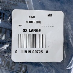 Hanes Men’s Size 3XL Heather Blue ComfortBlend EcoSmart Crew Neck T-Shirt New