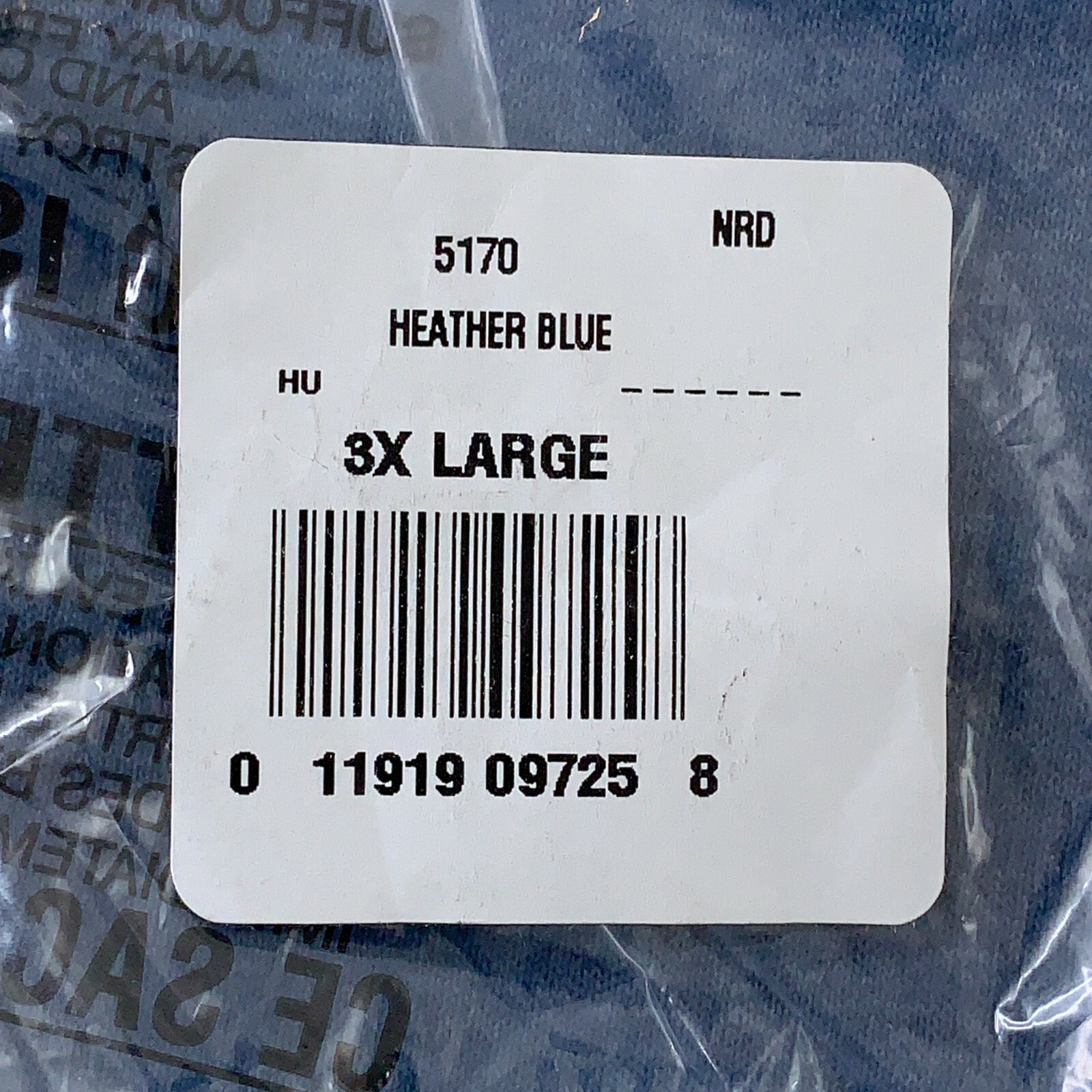 Hanes Men's Size 3XL Heather Blue ComfortBlend EcoSmart Crew Neck T-Shirt New gallery