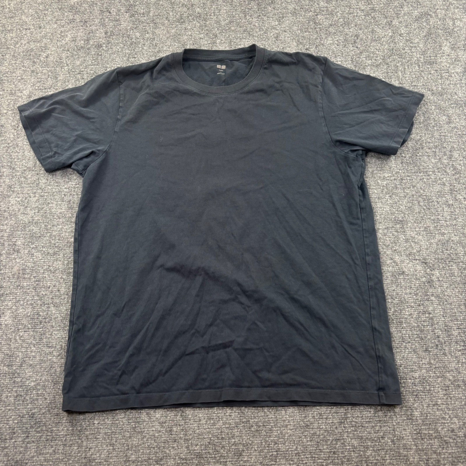 Uniqlo Supima Cotton T-Shirt Large Dark Gray Crew Neck Short Sleeve Mens gallery