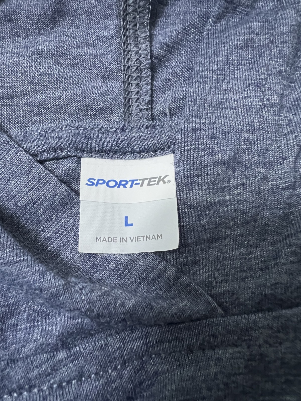 Sport-Tek PosiCharge Tri-Blend Wicking Short Sleeve Hoodie True Navy Htr Size L gallery