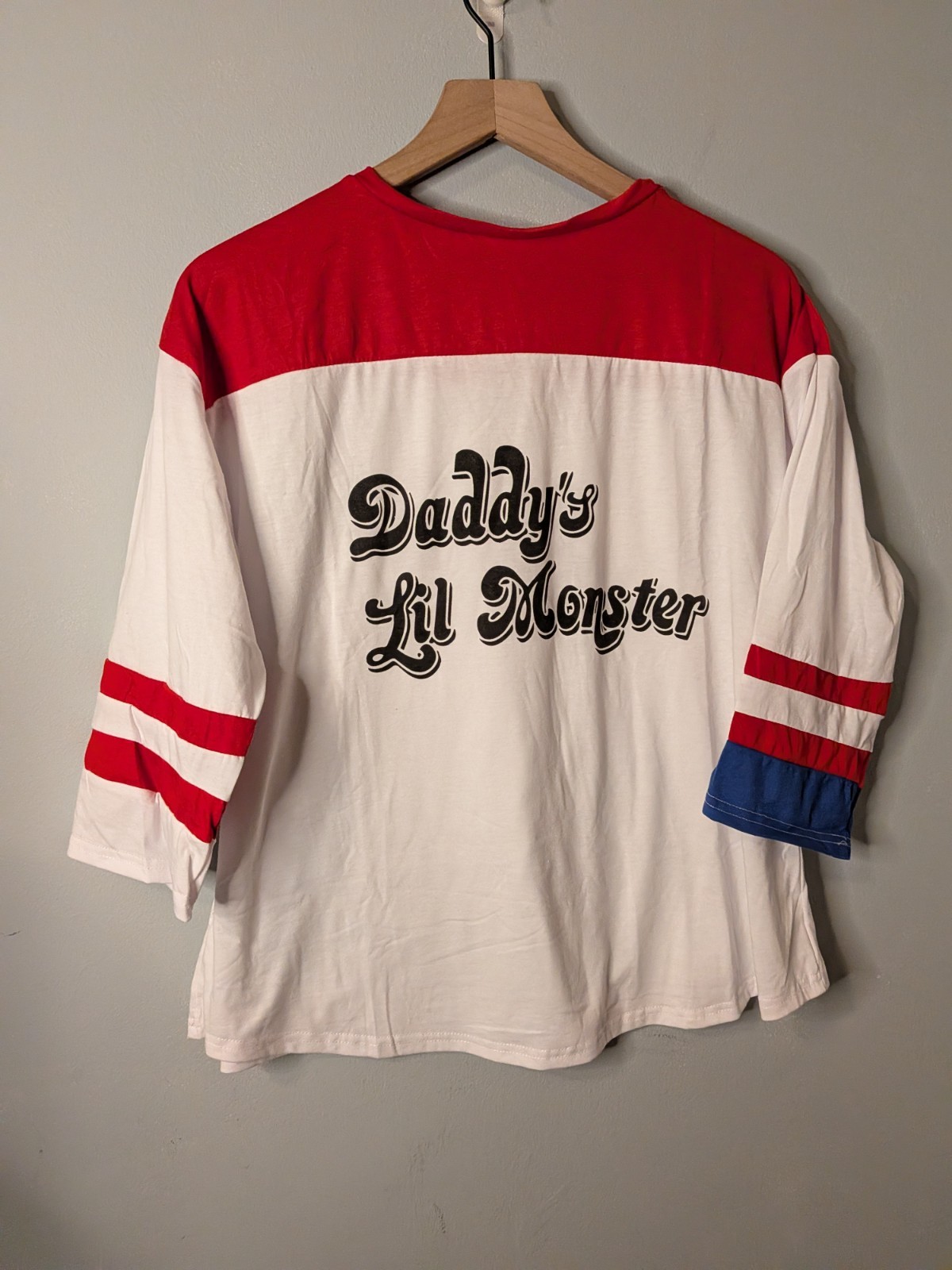 Harley Quinn Cosplay Shirt Baseball Daddy's Lil Monster Suicide Squad 3/4 Sleeve gallery